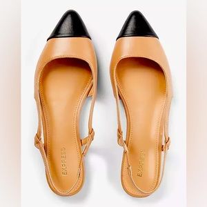 8.5 Express Toe Cap Slingback Ballet Flat from Express